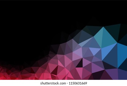 Dark Blue, Red vector polygon abstract layout. Colorful abstract illustration with gradient. A completely new template for your business design.
