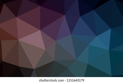 Dark Blue, Red vector polygon abstract layout. Colorful illustration in abstract style with triangles. Triangular pattern for your design.