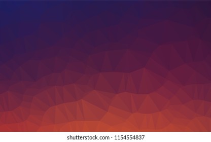 Dark Blue, Red vector polygon abstract background. Geometric illustration in Origami style with gradient.  The completely new template can be used for your brand book.