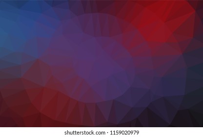 Dark Blue, Red vector polygon abstract background. A sample with polygonal shapes. The polygonal design can be used for your web site.
