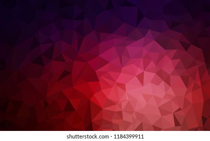 Dark Blue, Red vector polygon abstract background. Colorful abstract illustration with triangles. Template for cell phone's backgrounds.