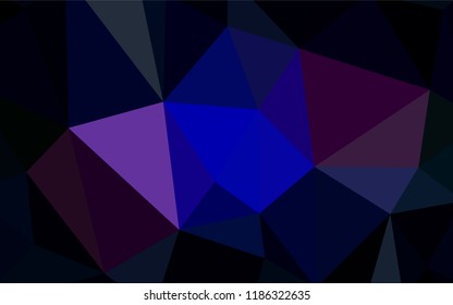 Dark Blue, Red vector polygon abstract backdrop. Colorful illustration in polygonal style with gradient. Completely new template for your banner.