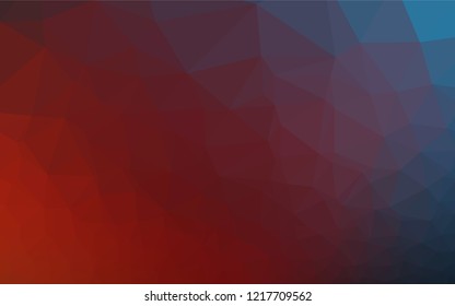 Dark Blue, Red vector polygon abstract background. Shining colored illustration in a Brand new style. The elegant pattern can be used as part of a brand book.