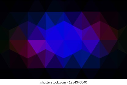 Dark Blue, Red vector polygon abstract layout. Colorful abstract illustration with triangles. Template for cell phone's backgrounds.