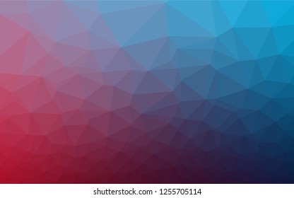 Dark Blue, Red vector polygon abstract background. Colorful illustration in abstract style with gradient. A completely new template for your business design.