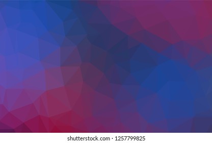 Dark Blue, Red vector polygon abstract backdrop. Creative geometric illustration in Origami style with gradient. Triangular pattern for your business design.