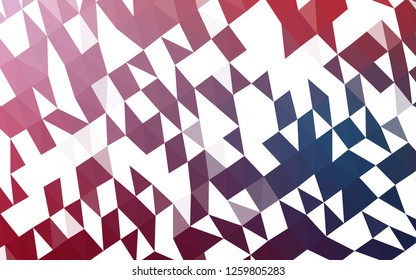Dark Blue, Red vector polygon abstract backdrop. A completely new color illustration in a vague style. Brand new style for your business design.