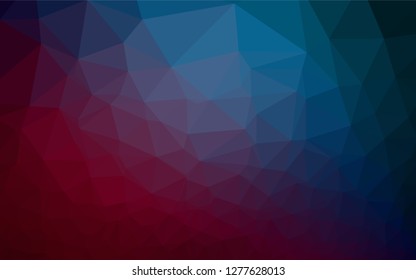 Dark Blue, Red vector polygon abstract background. A sample with polygonal shapes. A completely new template for your business design.