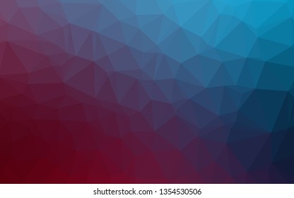 Dark Blue, Red vector polygon abstract backdrop. A sample with polygonal shapes. Brand new design for your business.