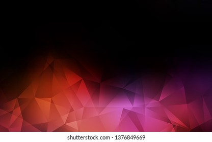 Dark Blue, Red vector polygon abstract background. A sample with polygonal shapes. Triangular pattern for your design.