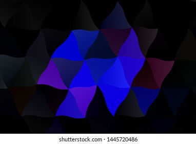 Dark Blue, Red vector polygon abstract background. A completely new color illustration in a polygonal style. Brand new design for your business.