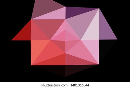 Dark Blue, Red vector polygon abstract backdrop. An elegant bright illustration with gradient. Completely new template for your business design.