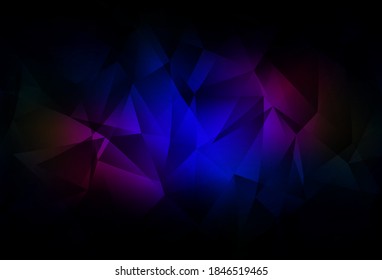 Dark Blue, Red vector polygon abstract layout. Shining polygonal illustration, which consist of triangles. A new texture for your web site.