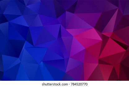 Dark Blue, Red vector polygon abstract pattern. Colorful illustration in abstract style with gradient. The template can be used as a background for cell phones.