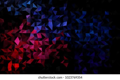 Dark Blue, Red vector polygonal background. Shining colored illustration in a brand-new style. The textured pattern can be used for background.