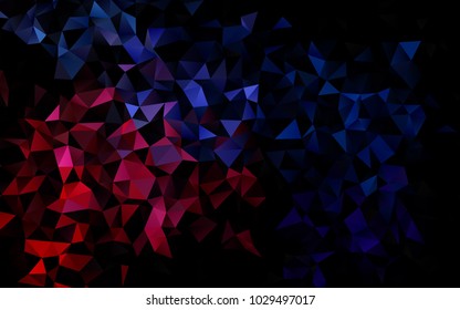 Dark Blue, Red vector polygonal template. Modern geometrical abstract illustration with gradient. The completely new template can be used for your brand book.
