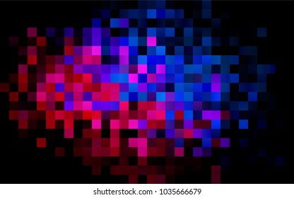 Dark Blue, Red vector polygonal illustration, which consist of rectangles. Rectangular pattern for your business design. Geometric background in Origami style with gradient. 