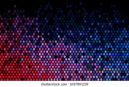 Dark Blue, Red vector polygonal illustration consisting of rectangles. Rectangular design for your business. Creative geometric background in origami style with gradient.