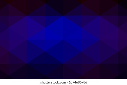 Dark Blue, Red vector polygonal background. Colorful illustration in abstract style with gradient. The template for cell phone's backgrounds.