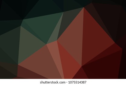 Dark Blue, Red vector polygonal background. Creative geometric illustration in Origami style with gradient. A completely new template for your business design.