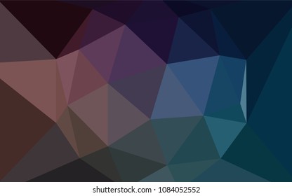 Dark Blue, Red vector polygonal template. Colorful illustration in polygonal style with gradient. Best triangular design for your business.