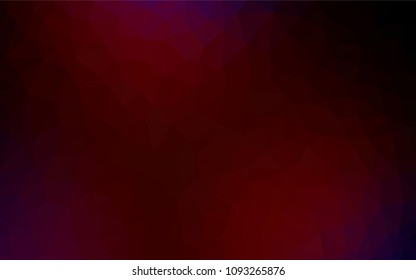 Dark Blue, Red vector polygonal template. Modern abstract illustration with triangles. Template for cell phone's backgrounds.