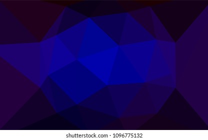 Dark Blue, Red vector polygonal template. A sample with polygonal shapes. Best triangular design for your business.