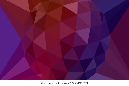Dark Blue, Red vector polygonal background with a diamond. Modern abstract illustration with triangles. Textured pattern for your backgrounds.