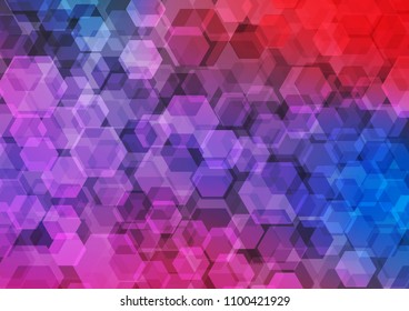 Dark Blue, Red vector polygonal background. Brand new colored illustration in blurry style with gradient. The elegant pattern can be used as part of a brand book.