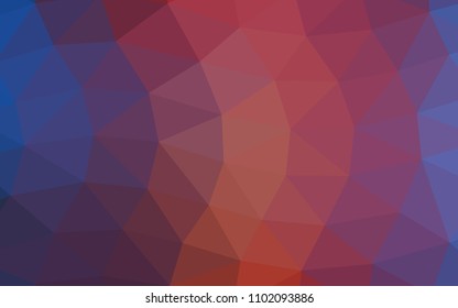Dark Blue, Red vector polygonal polygonal. A sample with polygonal shapes. A completely new template for your business design.