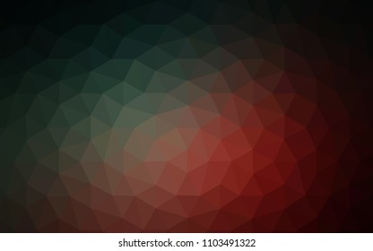 Dark Blue, Red vector polygonal template. Glitter abstract illustration with an elegant triangles. Polygonal design for your web site.