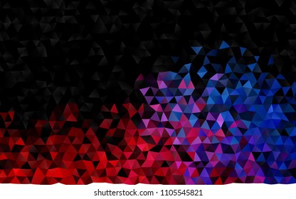 Dark Blue, Red vector polygonal template. A vague abstract illustration with gradient. The completely new template can be used for your brand book.