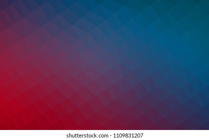 Dark Blue, Red vector polygonal pattern. A sample with polygonal shapes. Triangular pattern for your business design.