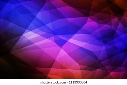 Dark Blue, Red vector polygonal template. Geometric illustration in Origami style with gradient.  Pattern for a brand book's backdrop.