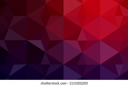 Dark Blue, Red vector polygonal template. Creative illustration in halftone style with triangles. Textured pattern can be used as a background.