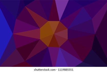 Dark Blue, Red vector polygonal template with a diamond. Elegant polygonal illustration with gradient. Brand new style for your business design.