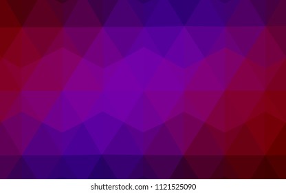 Dark Blue, Red vector polygonal pattern. Colorful illustration in abstract style with triangles. Best triangular design for your business.