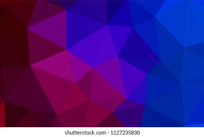Dark Blue, Red vector polygonal template. A sample with polygonal shapes. Completely new template for your banner.