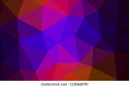 Dark Blue, Red vector polygonal template. Shining colorful illustration with triangles. New template for your brand book.