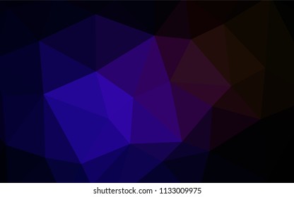 Dark Blue, Red vector polygonal template. Shining polygonal illustration, which consist of triangles. Brand new design for your business.