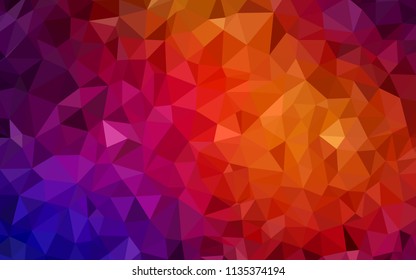 Dark Blue, Red vector polygonal background. Shining colorful illustration with triangles. Template for cell phone's backgrounds.