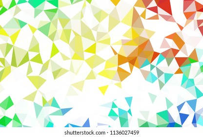 Dark Blue, Red vector polygonal background. Shining colorful illustration with triangles. Completely new template for your banner.