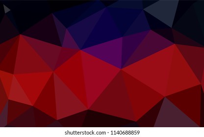 Dark Blue, Red vector polygonal template. Creative illustration in halftone style with triangles. Completely new template for your banner.