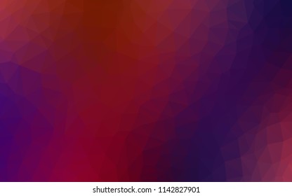Dark Blue, Red vector polygonal template. Polygonal abstract illustration with gradient. Brand new design for your business.