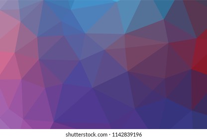 Dark Blue, Red vector polygonal background. Colorful illustration in abstract style with gradient. The completely new template can be used for your brand book.