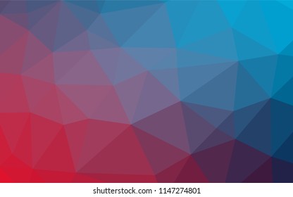 Dark Blue, Red vector polygonal template. Creative geometric illustration in Origami style with gradient. A completely new design for your business.
