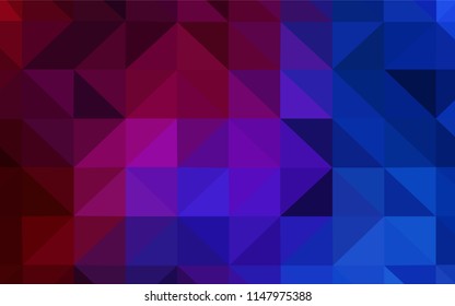 Dark Blue, Red vector polygonal pattern. Modern abstract illustration with triangles. Textured pattern for your backgrounds.