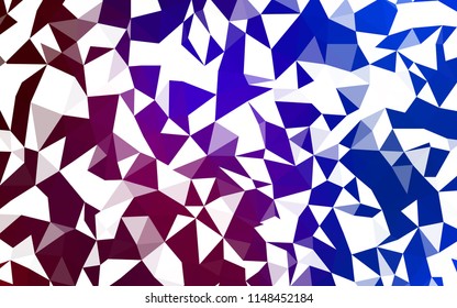Dark Blue, Red vector polygonal template. Glitter abstract illustration with an elegant triangles. New template for your brand book.