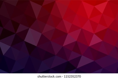 Dark Blue, Red vector polygonal pattern. A sample with polygonal shapes. Brand-new design for your business.