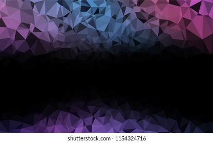 Dark Blue, Red vector polygonal pattern. A vague abstract illustration with gradient. Triangular pattern for your business design.
